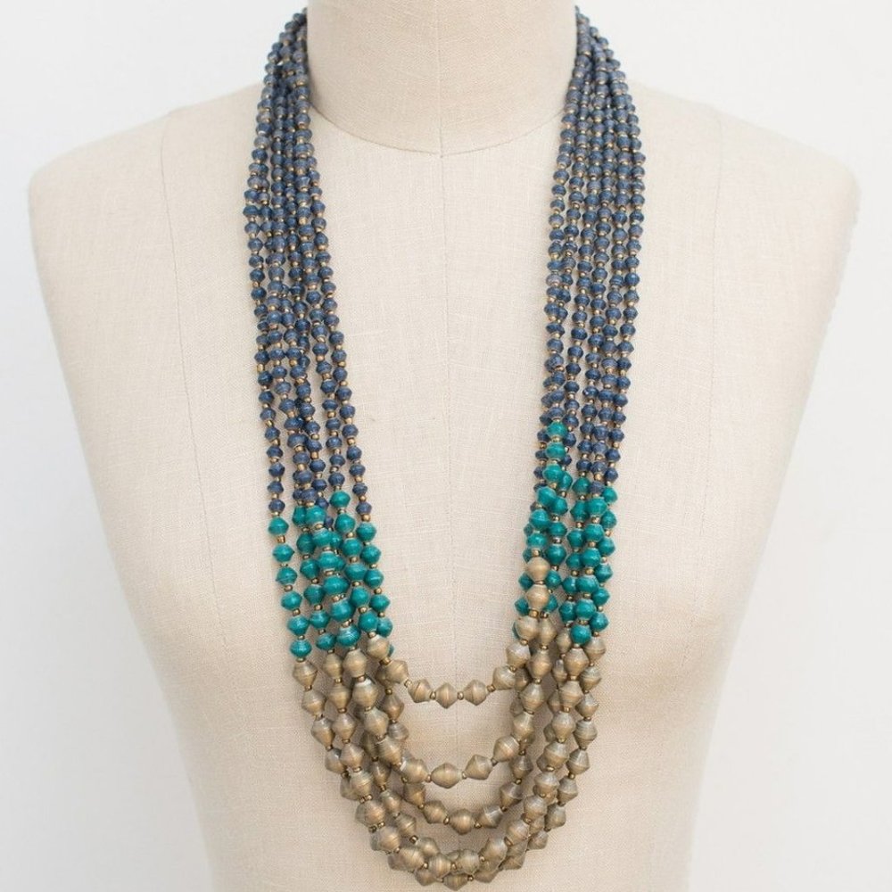 Anthropologie 31 Bits Sequoia Stack Necklace